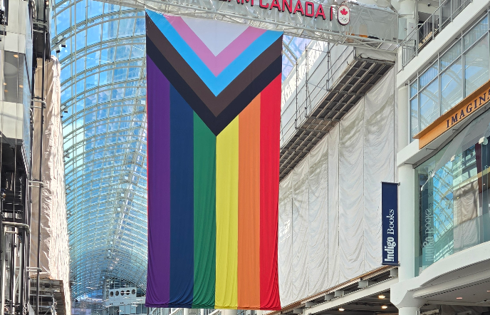 Historia collage de fotos modernas de negocios lgbtq+ pridechic canadá